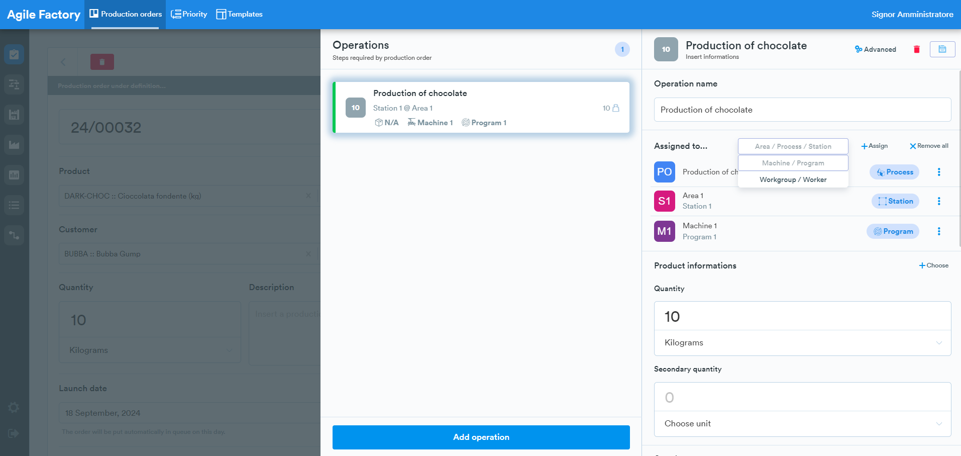 Assign dropdown