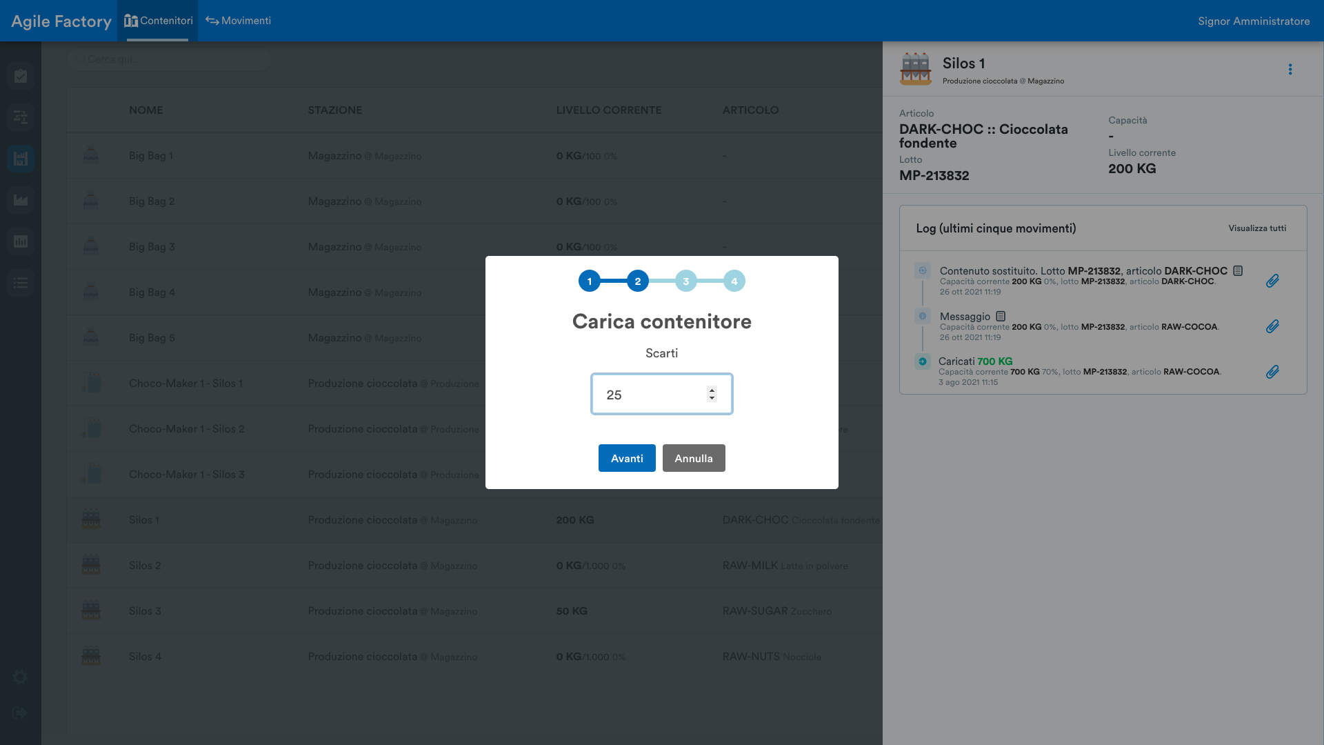 Container details load