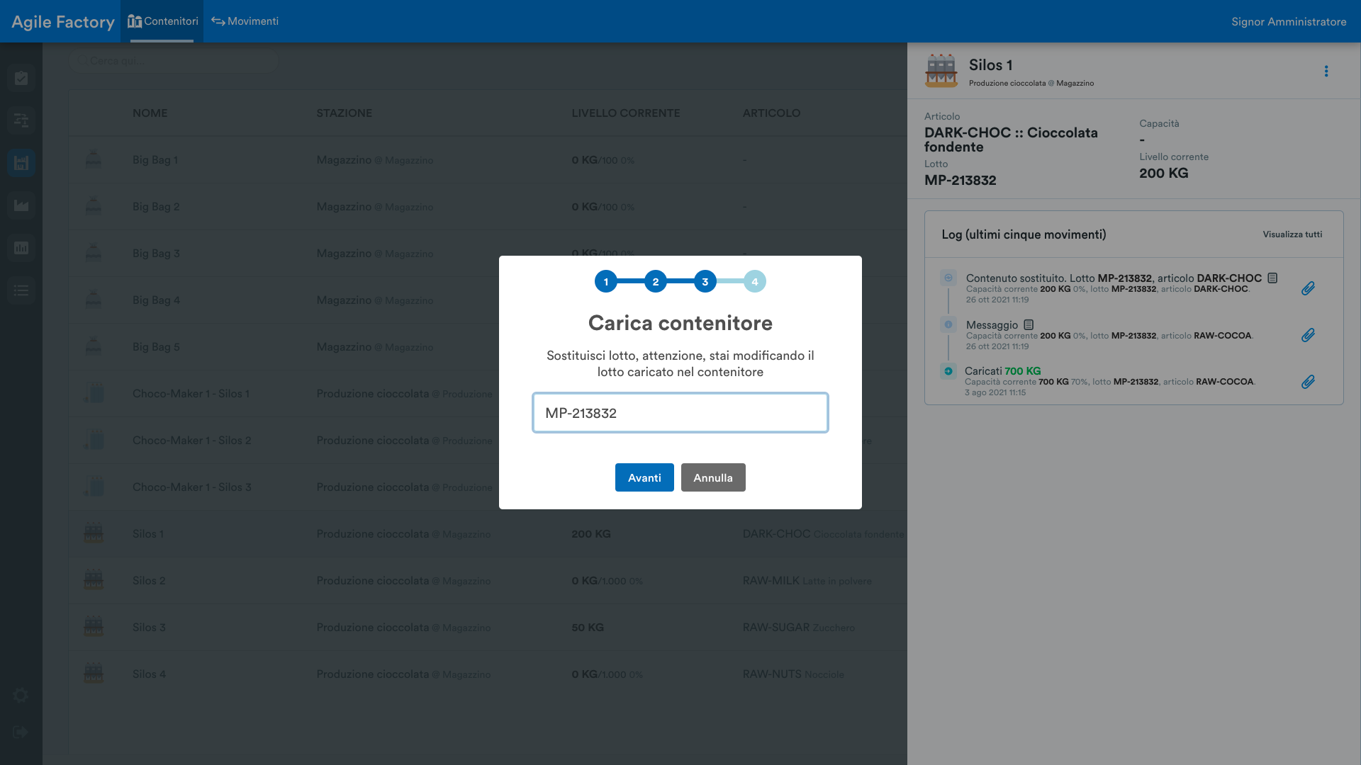 Container details load
