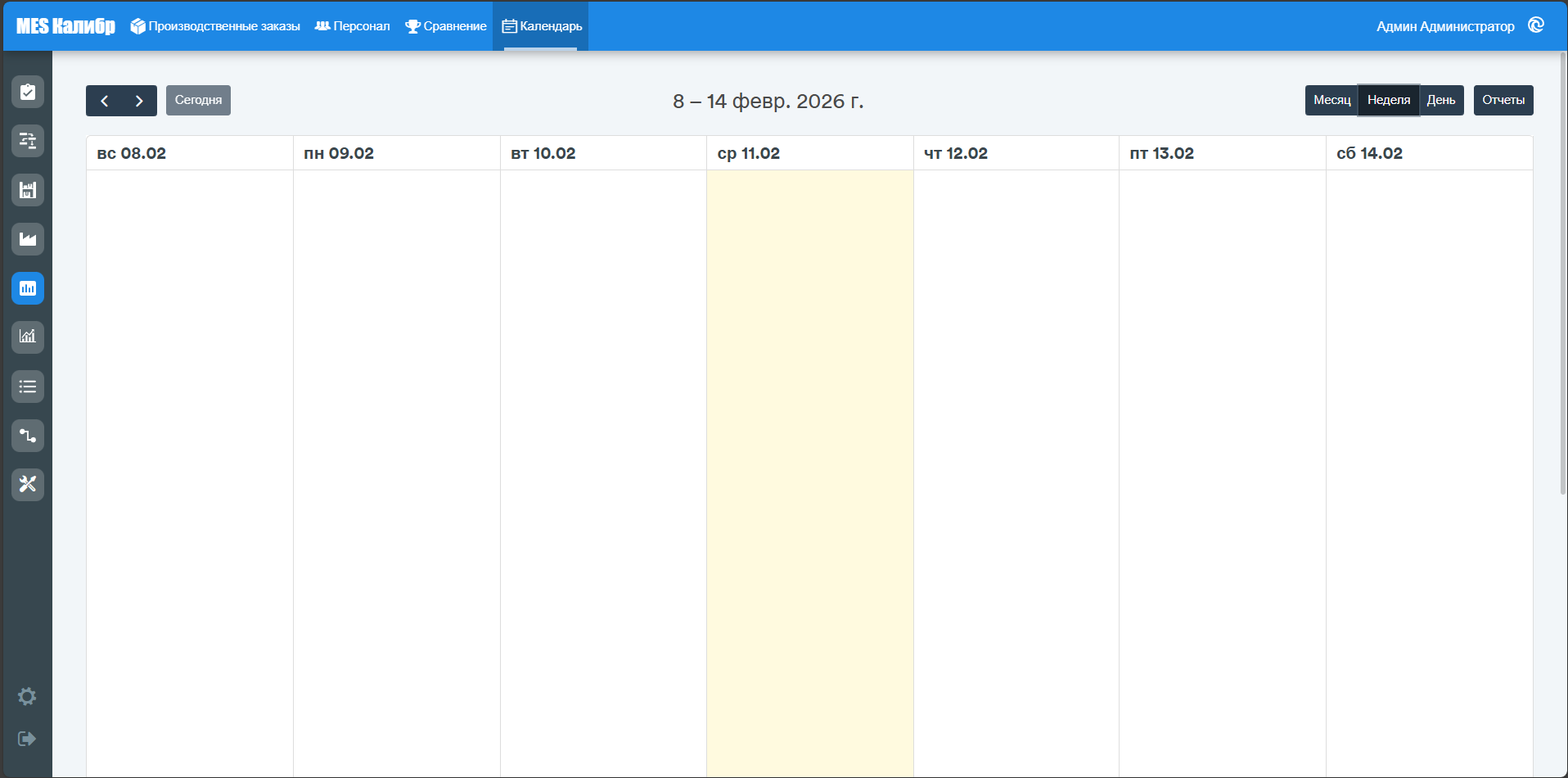 Calendar weekly
